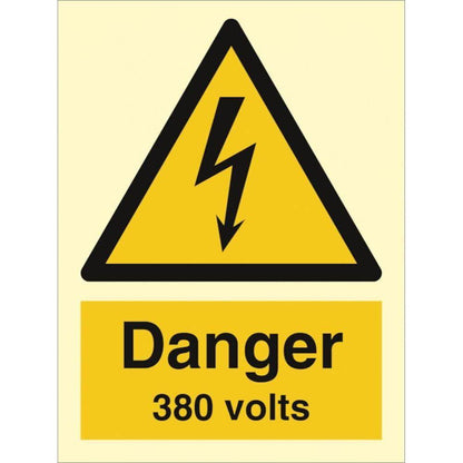 Sign IMO Danger 380 volts 107037 - Sikkerhedsgiganten