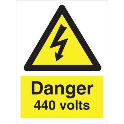 Sign IMO Danger 440 Volts 107038 - Sikkerhedsgiganten