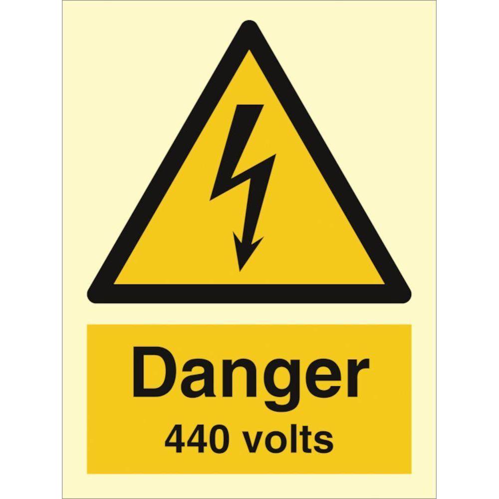 Sign IMO Danger 440 Volts 107038 - Sikkerhedsgiganten