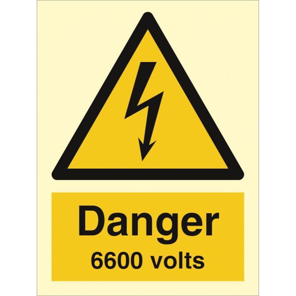 Sign IMO Danger 6600 volts 107056 - Sikkerhedsgiganten