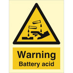 Sign IMO Danger Battery acid 107046 - Sikkerhedsgiganten