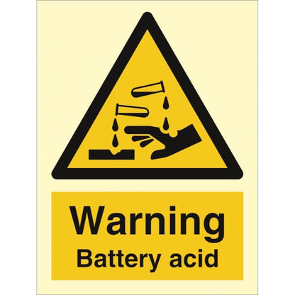 Sign IMO Danger Battery acid 107046 - Sikkerhedsgiganten