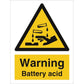 Sign IMO Danger Battery acid 107046 - Sikkerhedsgiganten