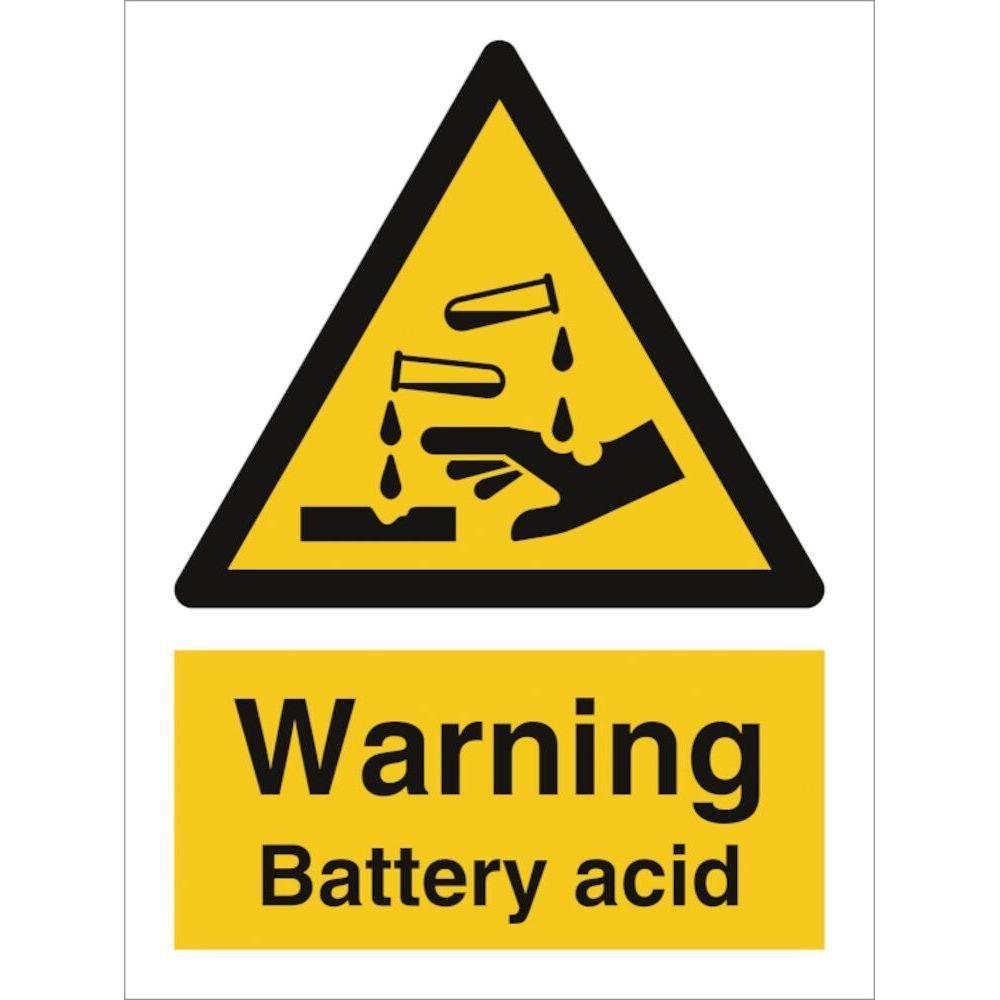 Sign IMO Danger Battery acid 107046 - Sikkerhedsgiganten