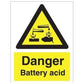 Sign IMO Danger Battery acid 107046 - Sikkerhedsgiganten