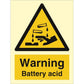 Sign IMO Danger Battery acid 107046 - Sikkerhedsgiganten