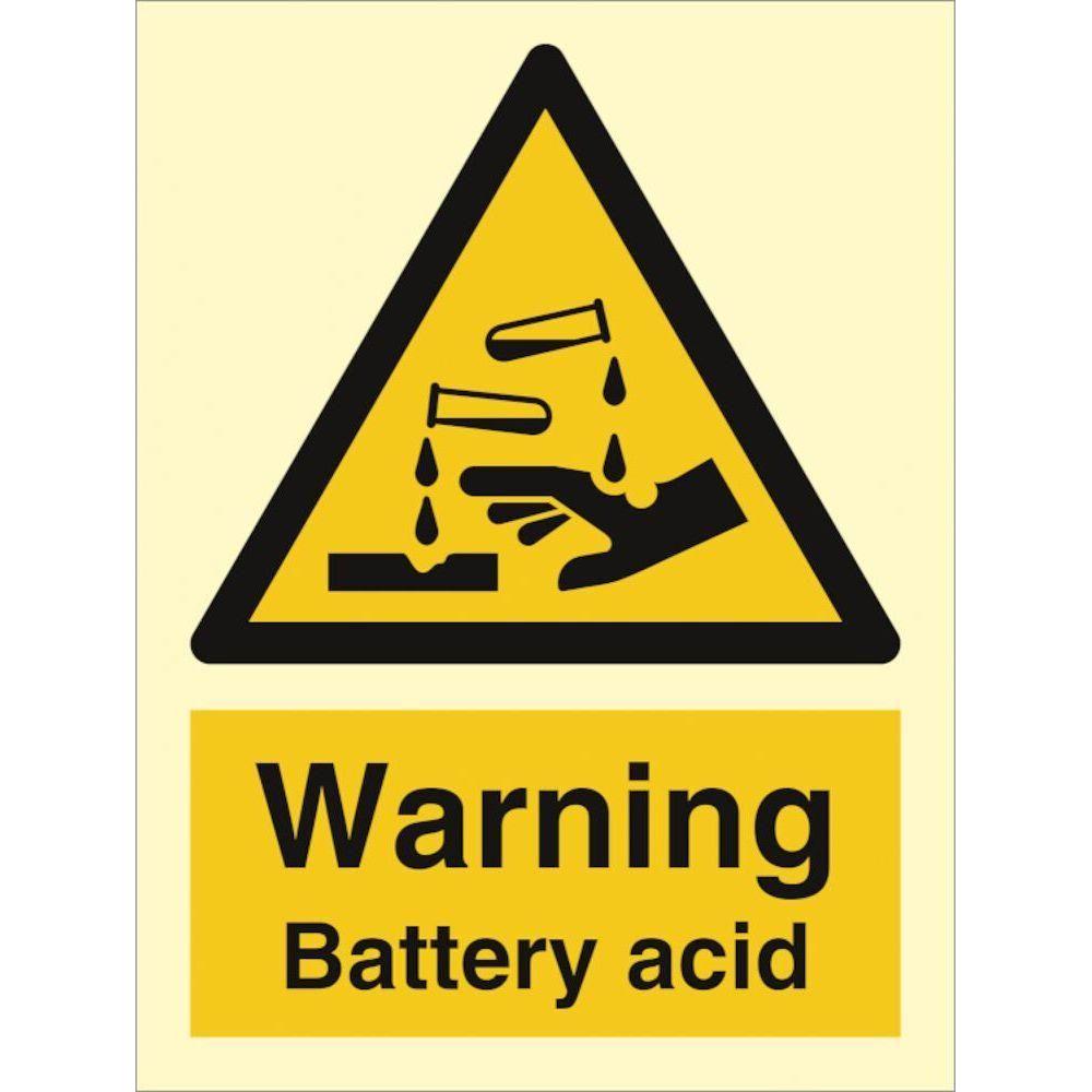 Sign IMO Danger Battery acid 107046 - Sikkerhedsgiganten