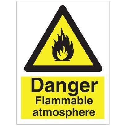 Sign IMO Danger Flammable atmosphere 107074 - Sikkerhedsgiganten