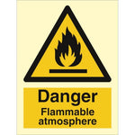 Sign IMO Danger Flammable atmosphere 107074 - Sikkerhedsgiganten