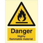 Sign IMO Danger Highly flammable material 107071 - Sikkerhedsgiganten