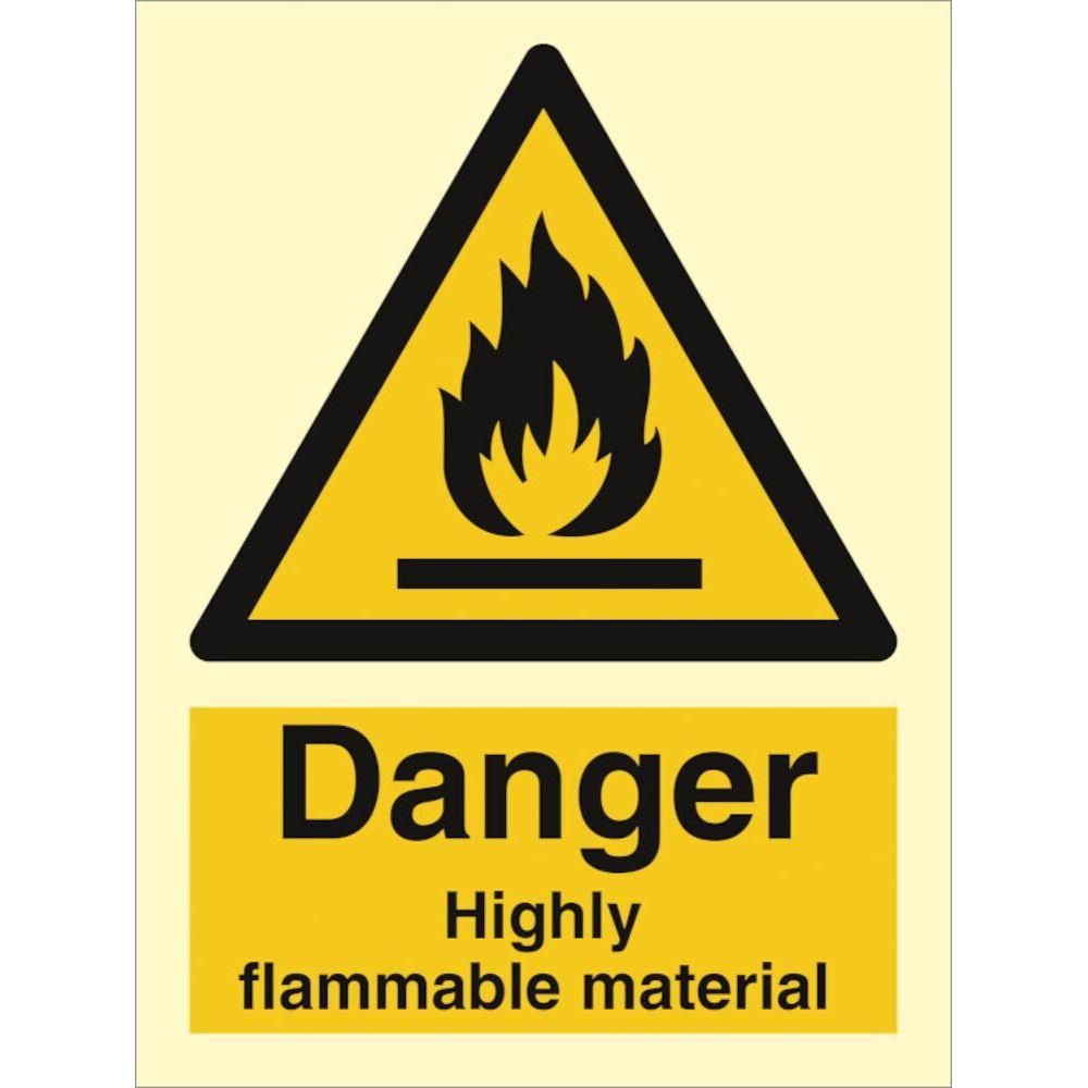 Sign IMO Danger Highly flammable material 107071 - Sikkerhedsgiganten