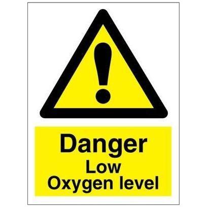 Sign IMO Danger Low Oxygen level 107125 - Sikkerhedsgiganten