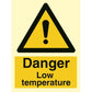 Sign IMO Danger low temperature 107014 - Sikkerhedsgiganten