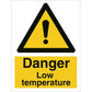 Sign IMO Danger low temperature 107014 - Sikkerhedsgiganten