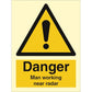 Sign IMO Danger man working near rader 107018 - Sikkerhedsgiganten