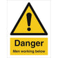 Sign IMO Danger Men working below 107124 - Sikkerhedsgiganten
