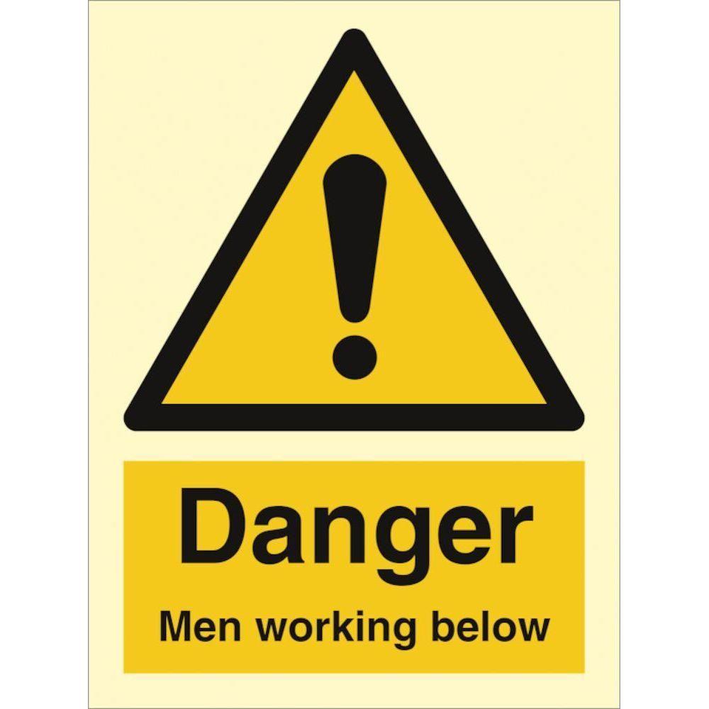 Sign IMO Danger Men working below 107124 - Sikkerhedsgiganten