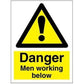 Sign IMO Danger Men working below 107124 - Sikkerhedsgiganten
