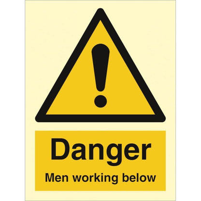 Sign IMO Danger Men working below 107124 - Sikkerhedsgiganten