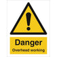 Sign IMO Danger Overhead working 107121 - Sikkerhedsgiganten