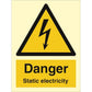 Sign IMO Danger static electricity 107030 - Sikkerhedsgiganten