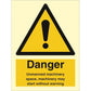Sign IMO Danger Unmanned machinery space... 107059 - Sikkerhedsgiganten