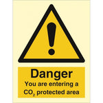 Sign IMO Danger You are entering a CO2 protected a 107060 - Sikkerhedsgiganten