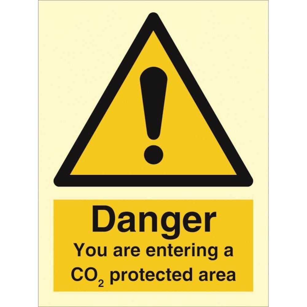 Sign IMO Danger You are entering a CO2 protected a 107060 - Sikkerhedsgiganten