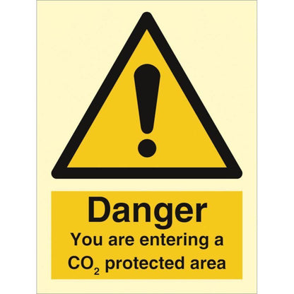 Sign IMO Danger You are entering a CO2 protected a 107060 - Sikkerhedsgiganten