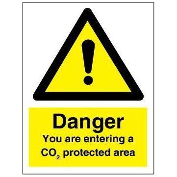 Sign IMO Danger You are entering a CO2 protected a 107060 - Sikkerhedsgiganten