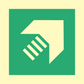 Sign IMO Diagonal arrow secondary escape route 103137 - Sikkerhedsgiganten