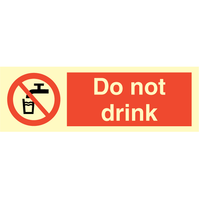 Sign IMO Do not drink 102087 - Sikkerhedsgiganten