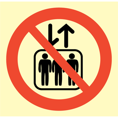 Sign IMO Do not use lift 102115 - Sikkerhedsgiganten