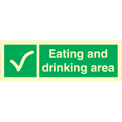 Sign IMO Eating and drinking area 102019 - Sikkerhedsgiganten