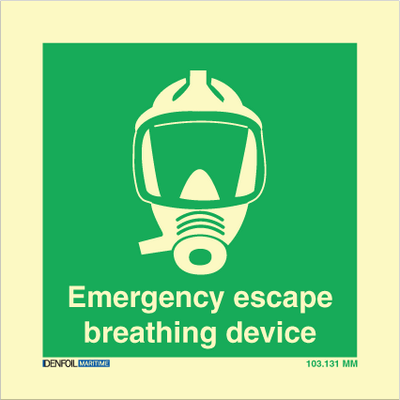 Sign IMO Emergency escape breathing device 103131 - Sikkerhedsgiganten