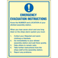 Sign IMO Emergency Evacuation Instructions 106087 - Sikkerhedsgiganten