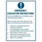 Sign IMO Emergency Evacuation Instructions 106087 - Sikkerhedsgiganten