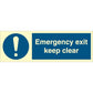 Sign IMO Emergency exit keep clear 106208 - Sikkerhedsgiganten
