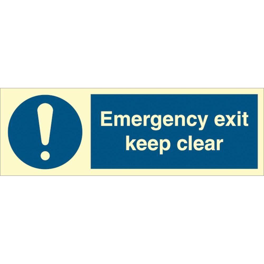 Sign IMO Emergency exit keep clear 106208 - Sikkerhedsgiganten