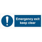 Sign IMO Emergency exit keep clear 106208 - Sikkerhedsgiganten