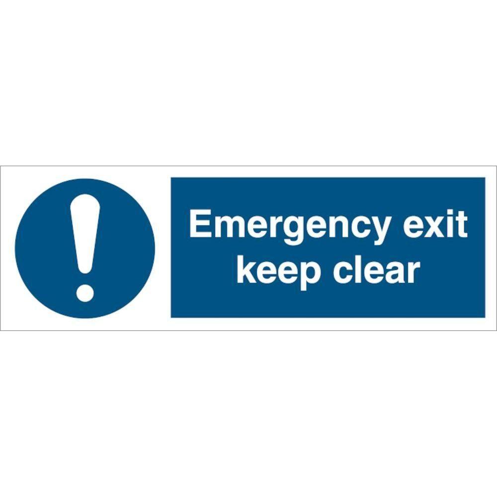 Sign IMO Emergency exit keep clear 106208 - Sikkerhedsgiganten