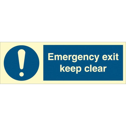 Sign IMO Emergency exit keep clear 106208 - Sikkerhedsgiganten