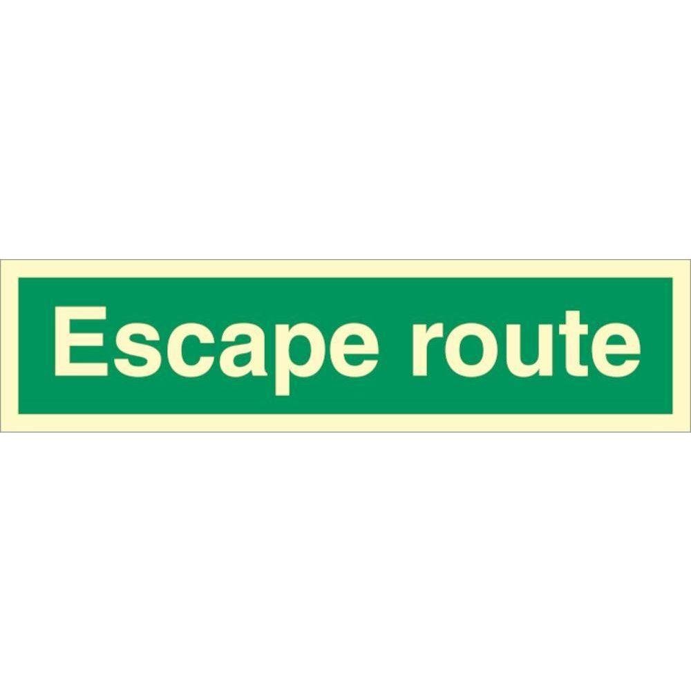 Sign IMO Escape route left 100111 - Sikkerhedsgiganten