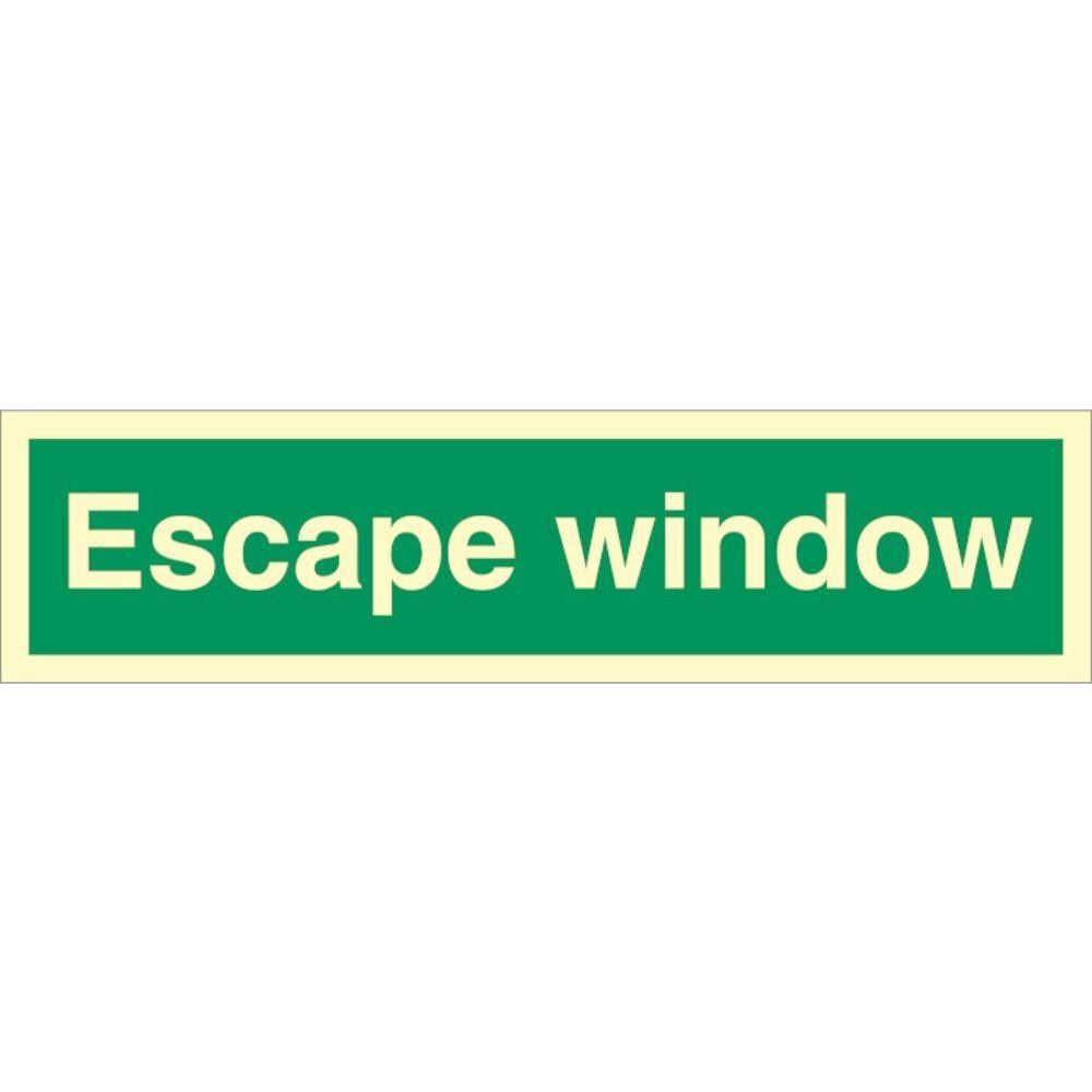 Sign IMO Escape window 100118 - Sikkerhedsgiganten