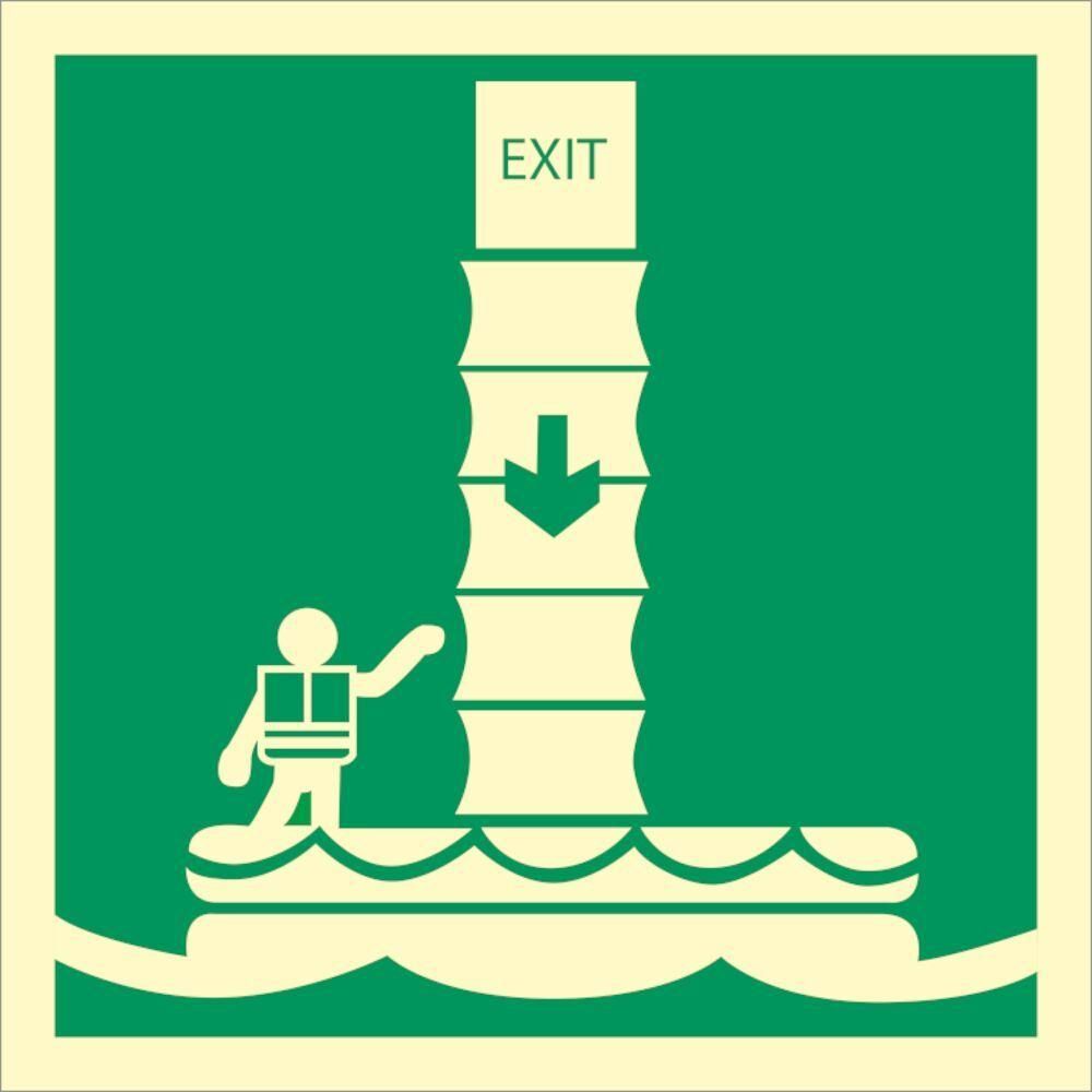 Sign IMO Evacuation chute - Sikkerhedsgiganten