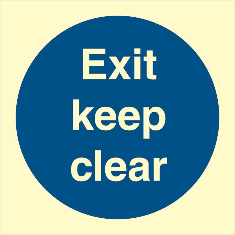 Sign IMO Exit keep clear 106110 - Sikkerhedsgiganten