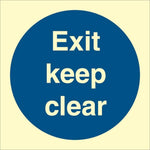 Sign IMO Exit keep clear 106110 - Sikkerhedsgiganten