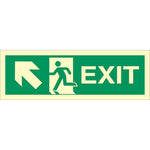 Sign IMO Exit left/up, arrow up 100005 - Sikkerhedsgiganten