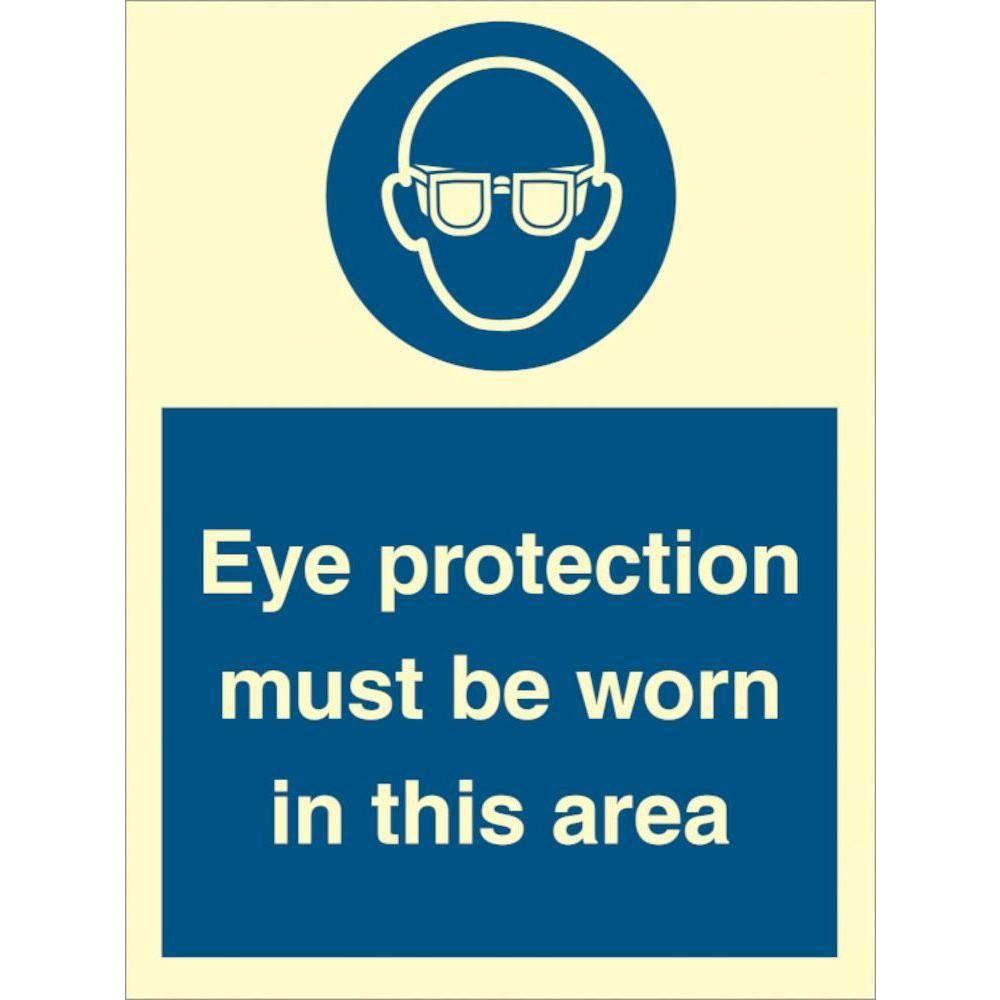 Sign IMO Eye protection must be worn in this area 106036 - Sikkerhedsgiganten