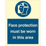 Sign IMO Face protection must be worn in this area 106055 - Sikkerhedsgiganten